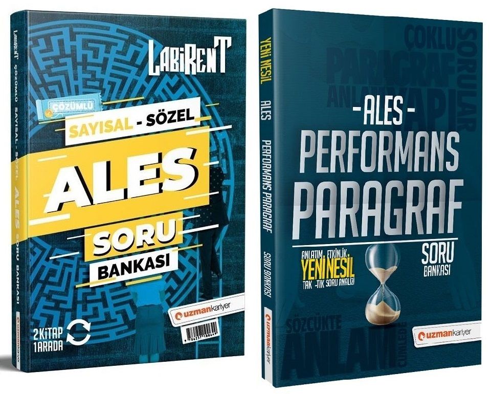 SÜPER FİYAT Uzman Kariyer ALES Soru + Paragraf Soru 2 li Set Uzman Kariyer Yayınları SÜPER FİYAT Uzman Kariyer ALES Soru + Paragraf Soru 2 li Set Uzman Kariyer Yayınları