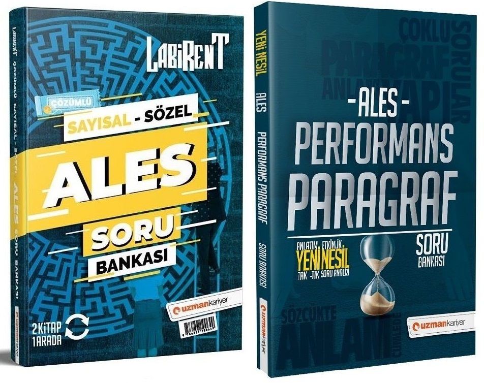 SÜPER FİYAT Uzman Kariyer ALES Soru + Paragraf Soru 2 li Set Uzman Kariyer Yayınları SÜPER FİYAT Uzman Kariyer ALES Soru + Paragraf Soru 2 li Set Uzman Kariyer Yayınları