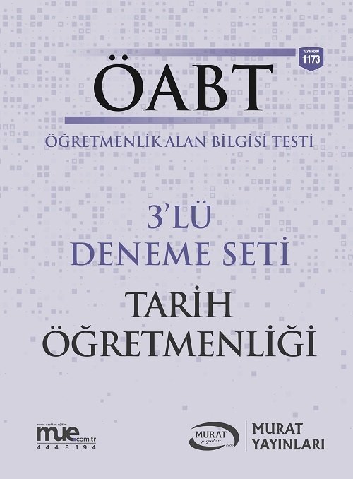SÜPER FİYAT Murat ÖABT Tarih Öğretmenliği 3 Deneme Çözümlü Murat Yayınları