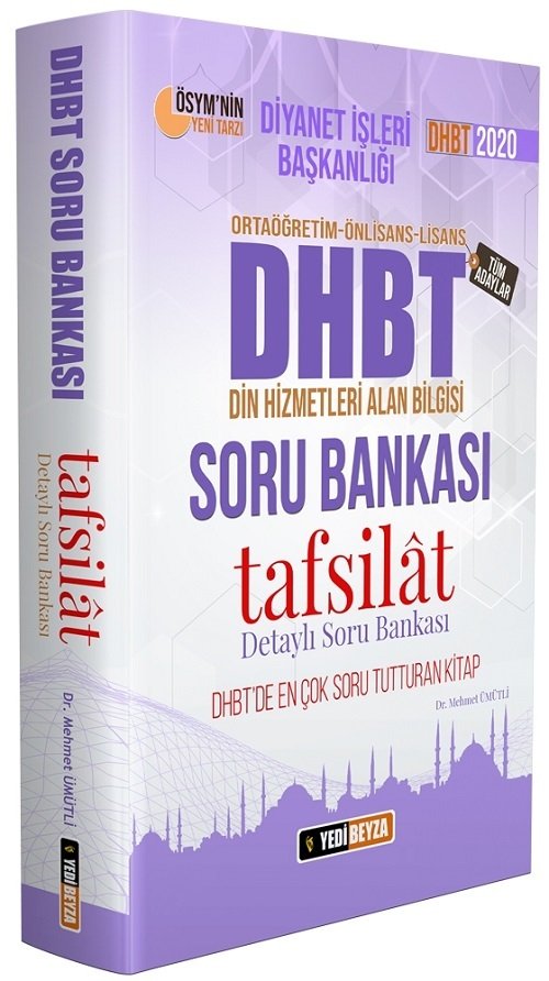 Yedibeyza 2020 DHBT TAFSİLAT Soru Bankası Mehmet Ümütli Yedibeyza