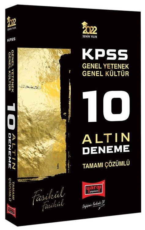 Yargı 2022 KPSS Genel Yetenek Genel Kültür 10 Altın Fasikül Deneme Çözümlü Yargı Yayınları