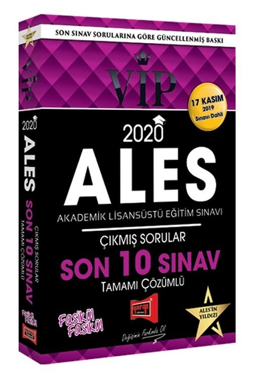 Yargı 2020 ALES VIP Çıkmış Sorular Son 10 Sınav Çözümlü Yargı Yayınları Yargı 2020 ALES VIP Çıkmış Sorular Son 10 Sınav Çözümlü Yargı Yayınları