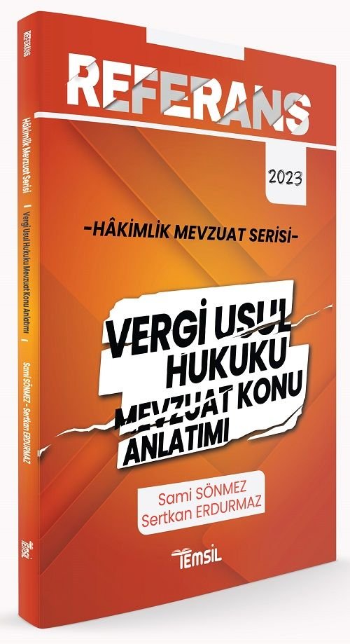 Temsil 2023 Hakimlik REFERANS Vergi Usul Hukuku Mevzuat Konu Anlatımı - Sami Sönmez Temsil Yayınları