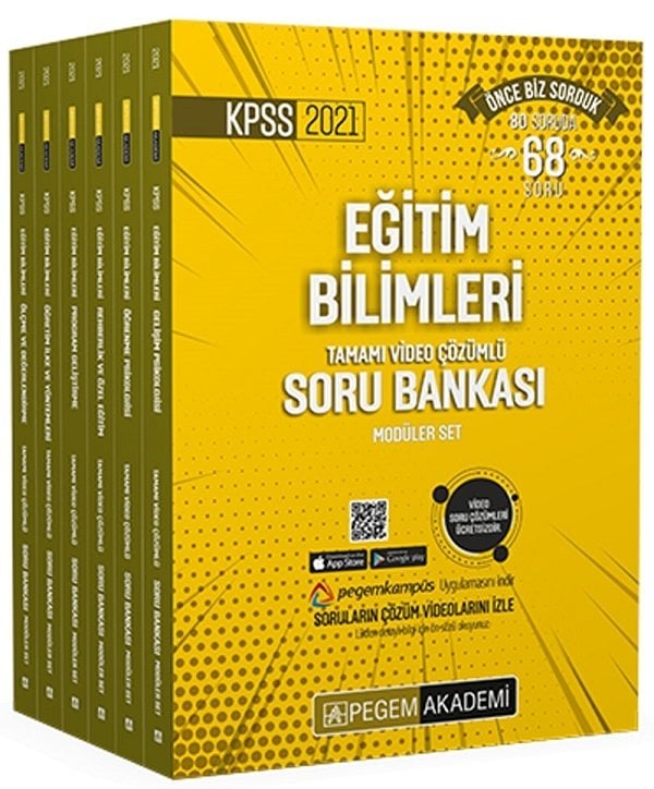 Pegem 2021 KPSS Eğitim Bilimleri Soru Bankası Modüler Set Çözümlü Pegem