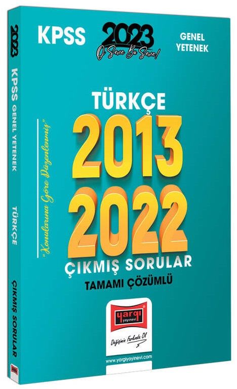Yargı 2023 KPSS Türkçe Çıkmış Sorular 2013-2022 Çözümlü Yargı Yayınları