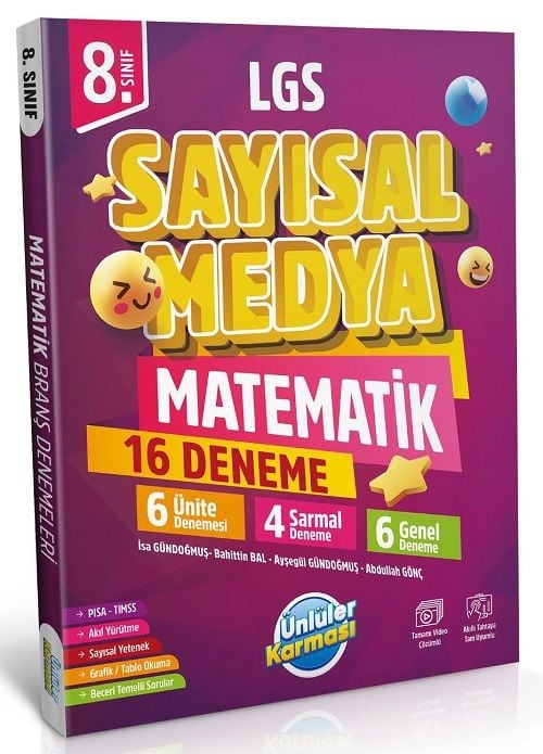 Ünlüler 8. Sınıf LGS Matematik Sayısal Medya 16 Deneme Ünlüler Karması Ünlüler 8. Sınıf LGS Matematik Sayısal Medya 16 Deneme Ünlüler Karması