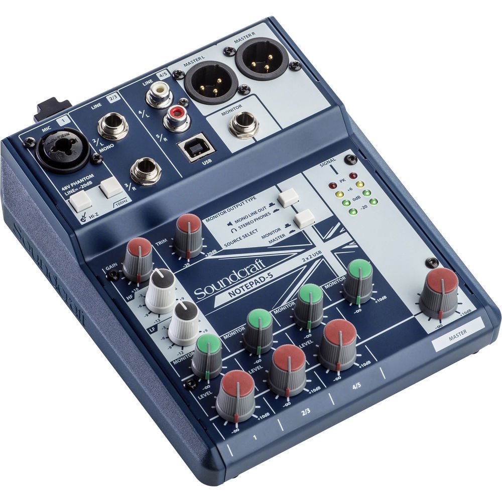 Soundcraft Notepad 5 5 Kanal USB Analog Mikser