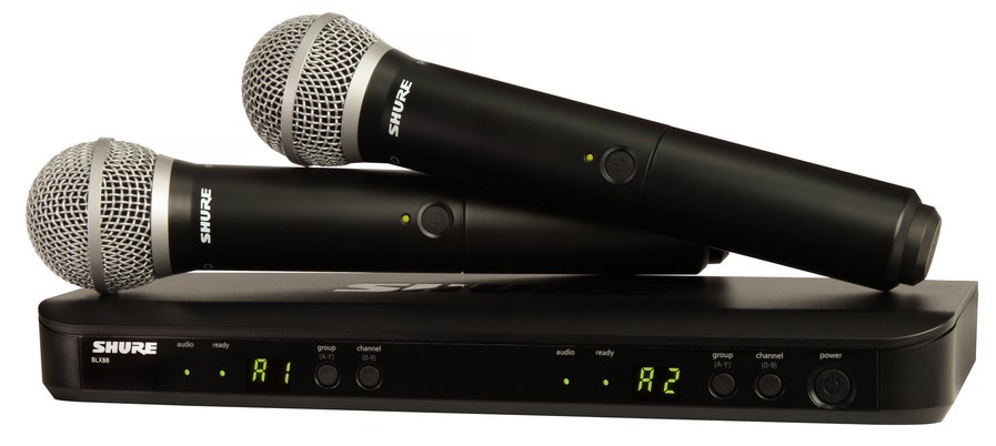 Shure BLX288E/PG58 Dijital Çift EL Telsiz Kablosuz Mikrofon Shure BLX288E/PG58 Dijital Çift EL Telsiz Kablosuz Mikrofon