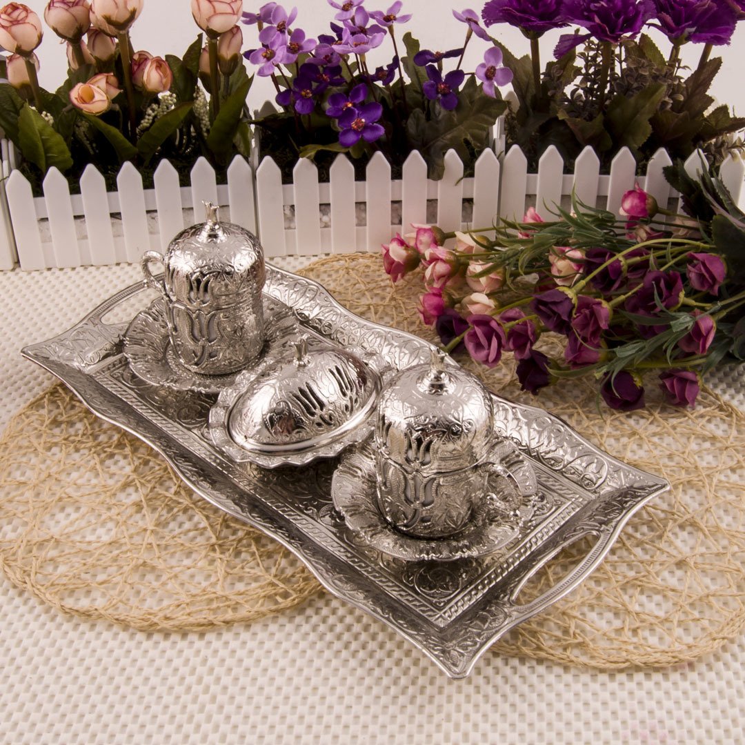 Dekoratif Lale Desenli Kahve Seti 2�li HC069N l 45,80 TL l 45,80 TL l