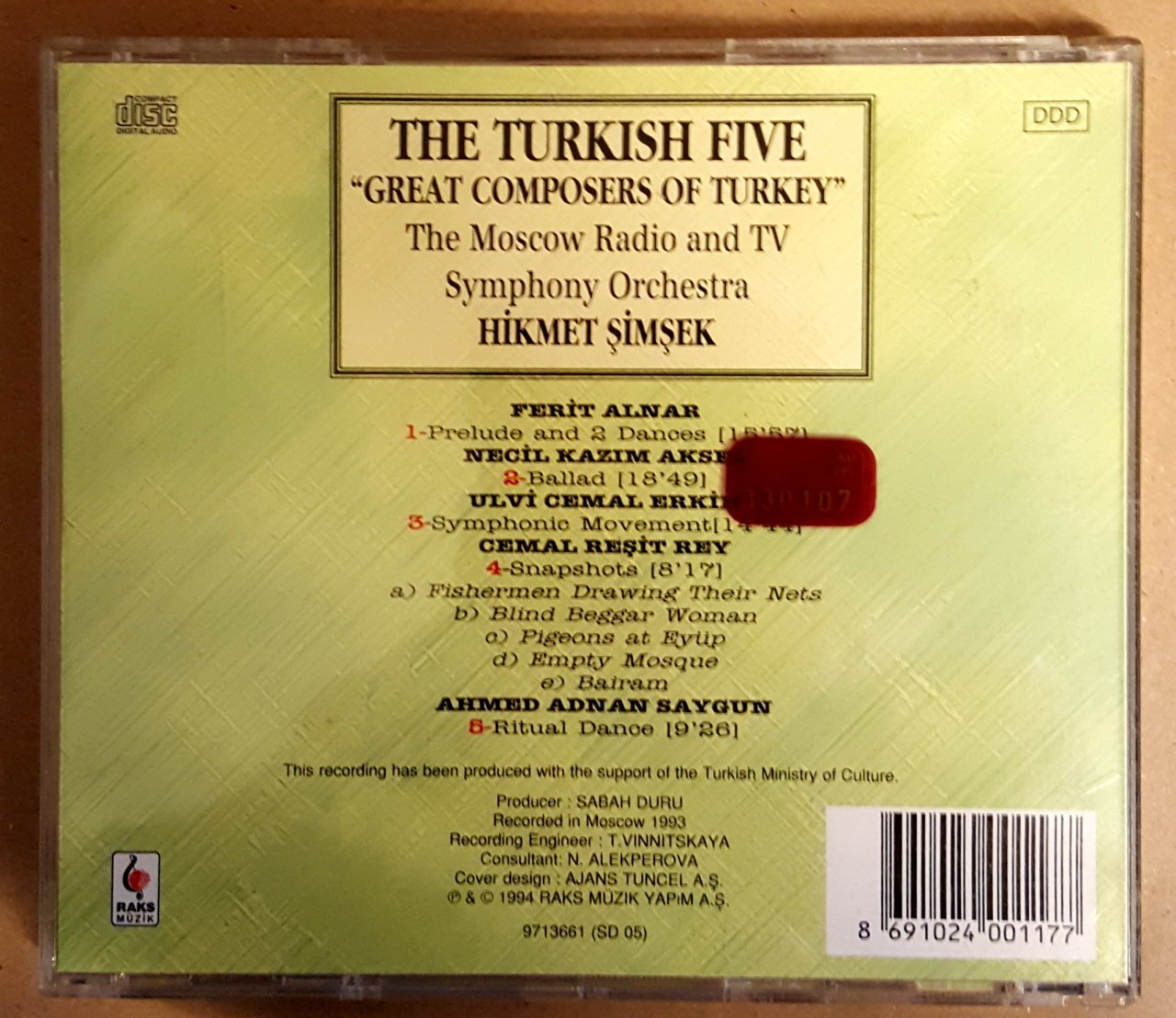 THE TURKISH FIVE / GREAT COMPOSERS OF TURKEY - HİKMET ŞİMŞEK / FERİT ...