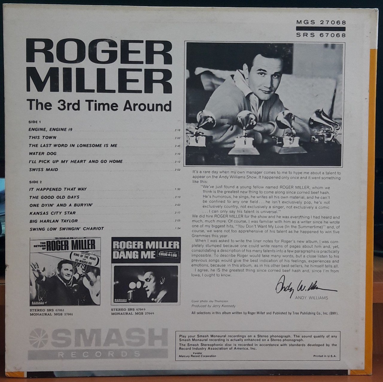 ROGER MILLER - THE 3rd TIME AROUND - PLAK 2.EL