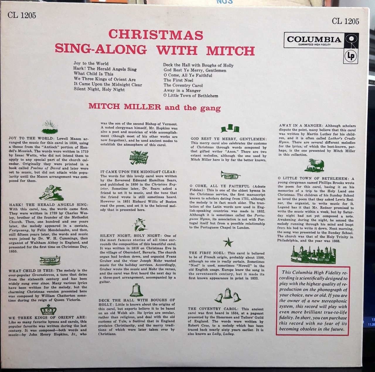 Mitch Miller And The Gang Christmas Sing Along With Mitch Plak 2 El