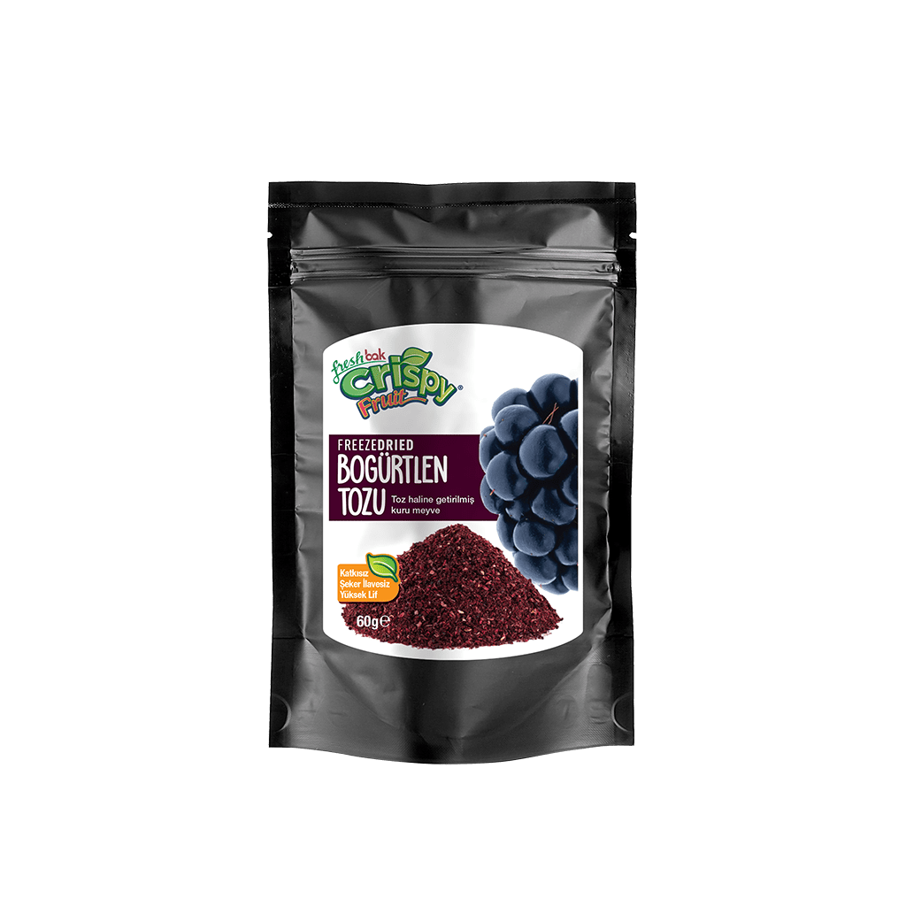 Freeze Dried Bogurtlen Tozu 60g Freshbak Crispy Saglikli Atistirmaliklar