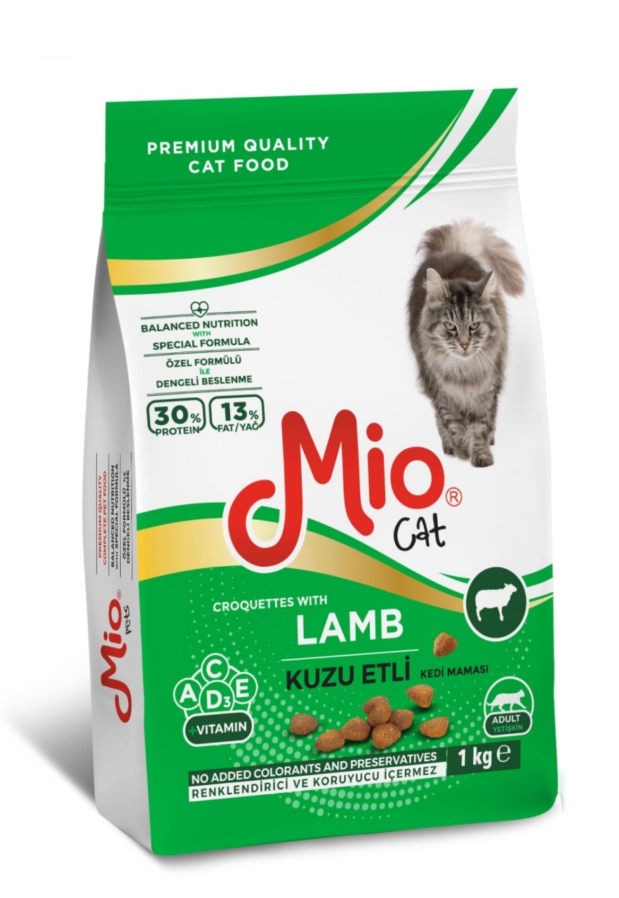 Mio 1 kg Kuzu Etli Yetişkin Kedi Maması