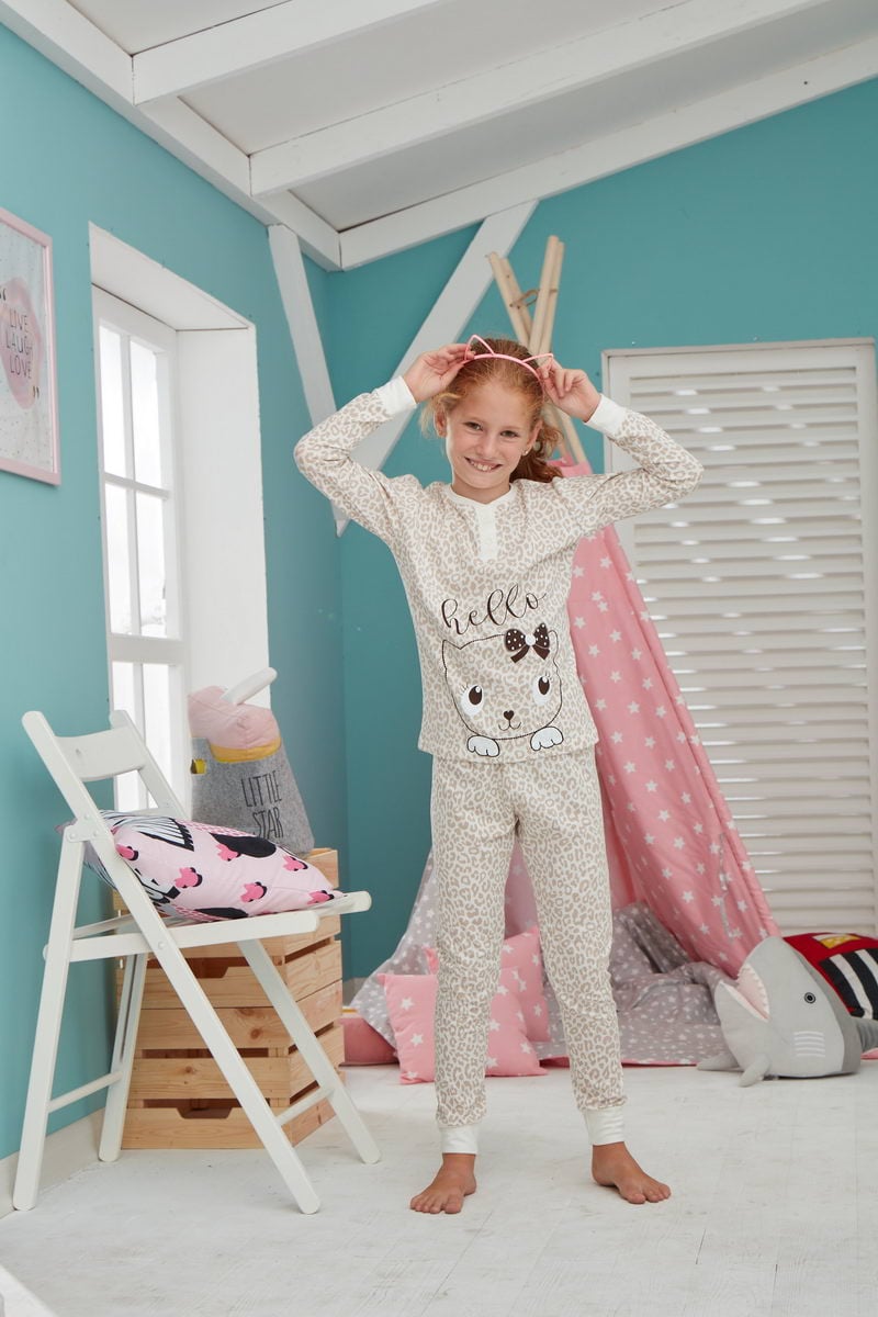 Welsoft Polar Kiz Cocuk Pijama Takimi 4532
