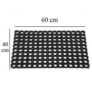 22mm kalinlikta kaucuk lastik kapi onu paspasi 60x40cm dikdortgen petek modeli paspas