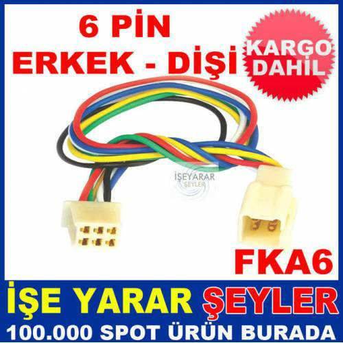 6 Pin Araba Soketi Araç Sistemi Bağlantı Kablosu - 19,18 TL