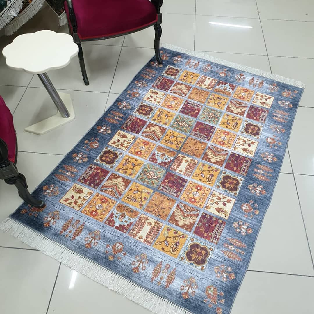 Loft Koleksiyonu İnce Kaymaz Halı 8234