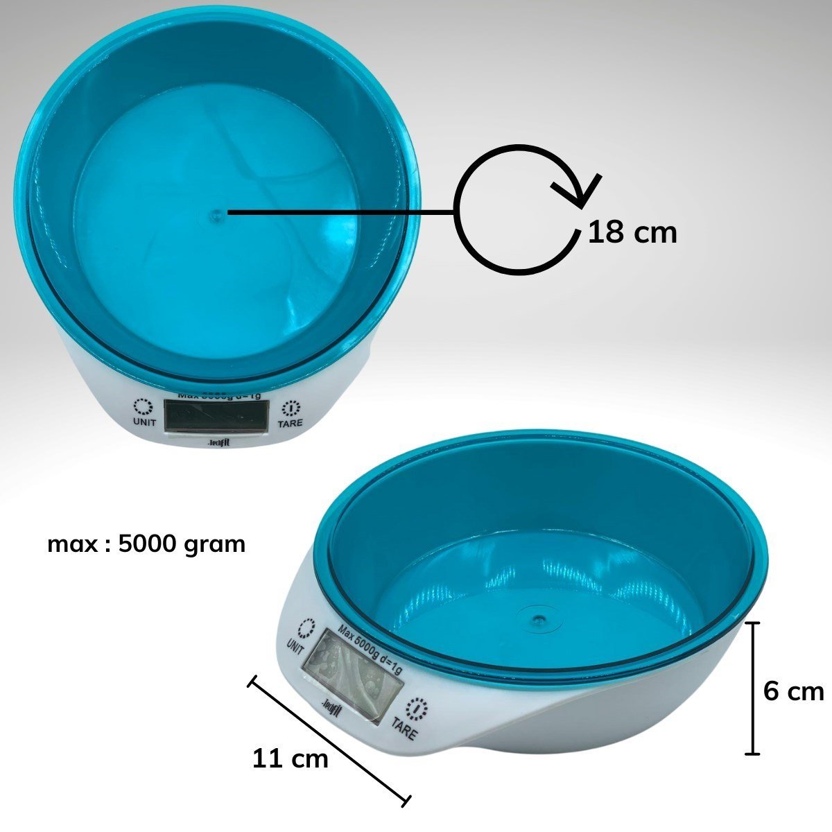 Buffer TF 1003 Hazneli Lcd Ekran Hassas Ölçüm Sensörlü 5 Kg Kapasite