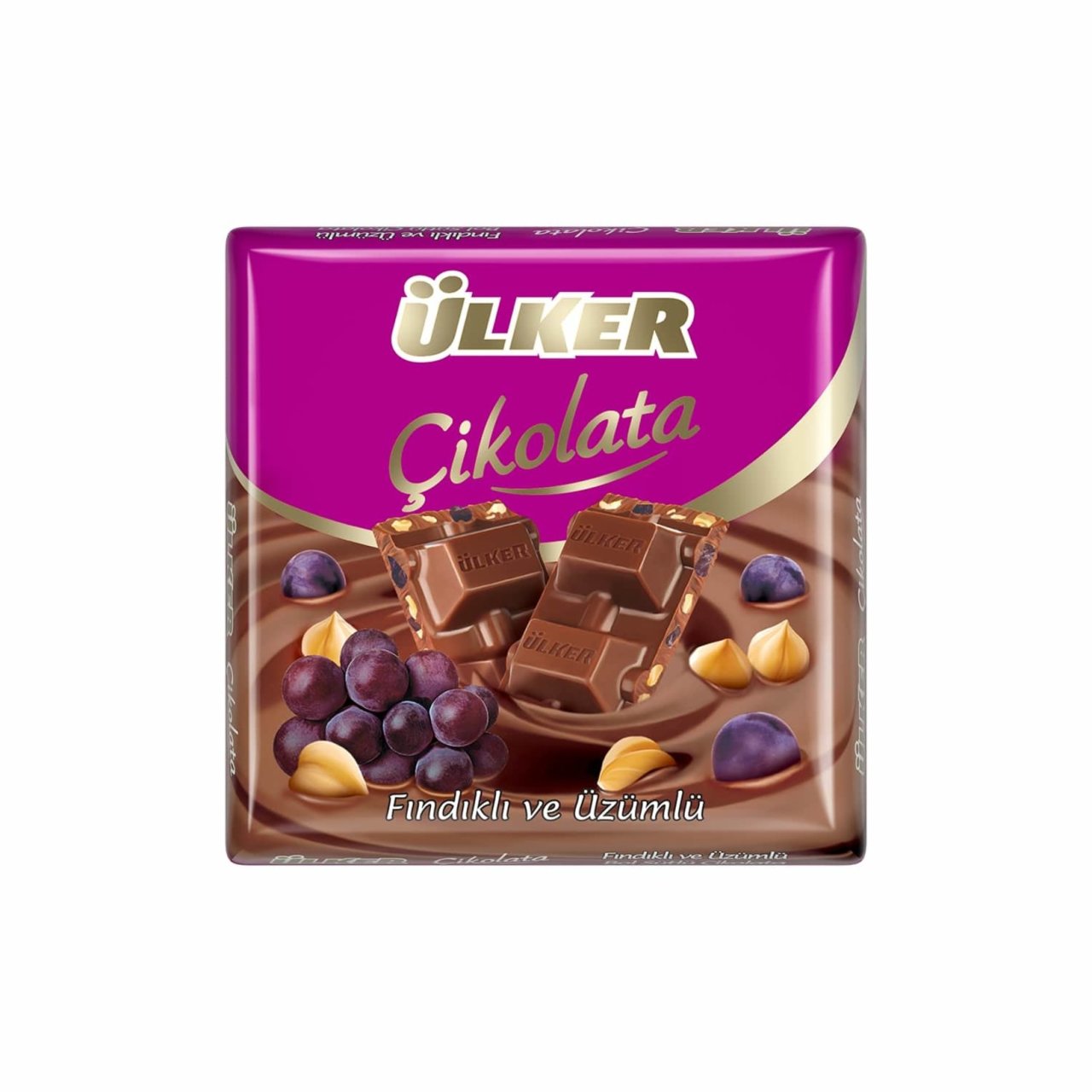 ÜLKERÜlker Kare Fındıklı Üzümlü Bol Sütlü Çikolata 65g 6 Adet27,50 TL