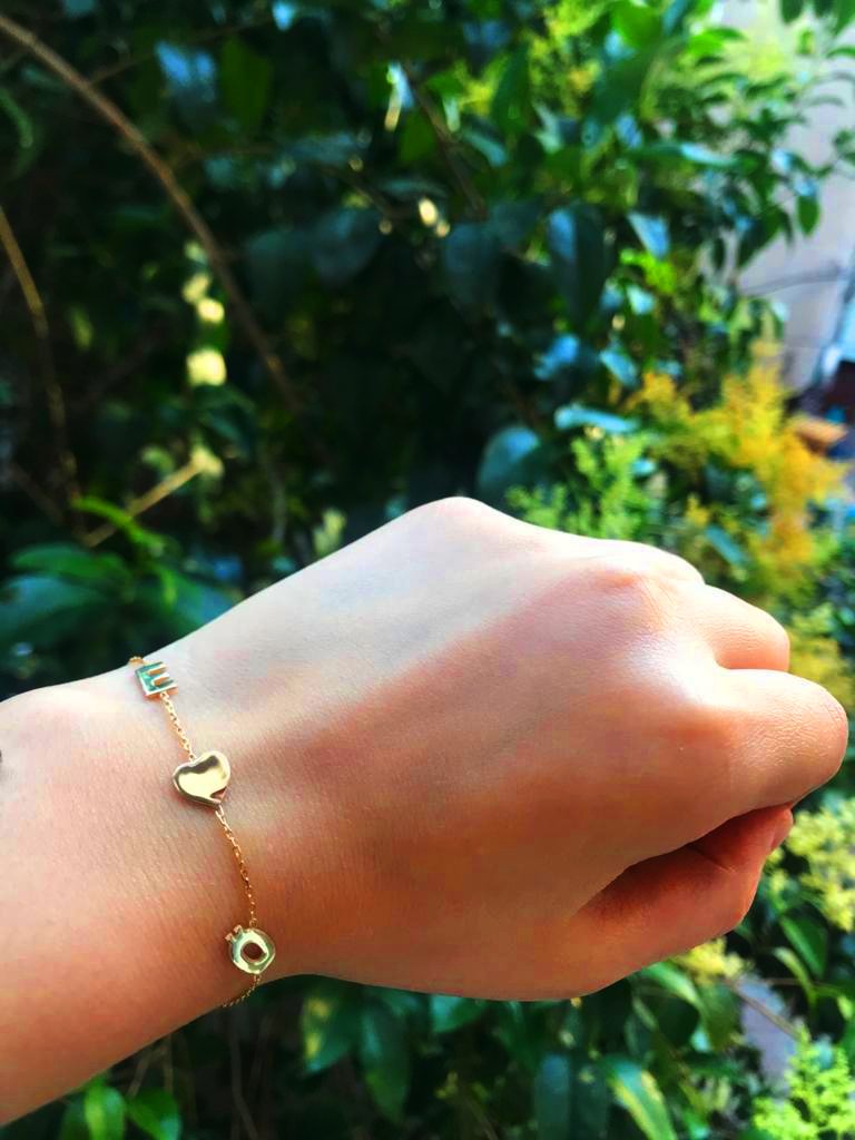 İki Harf Detaylı Bileklik 925 Ayar Gümüş85,50 TL