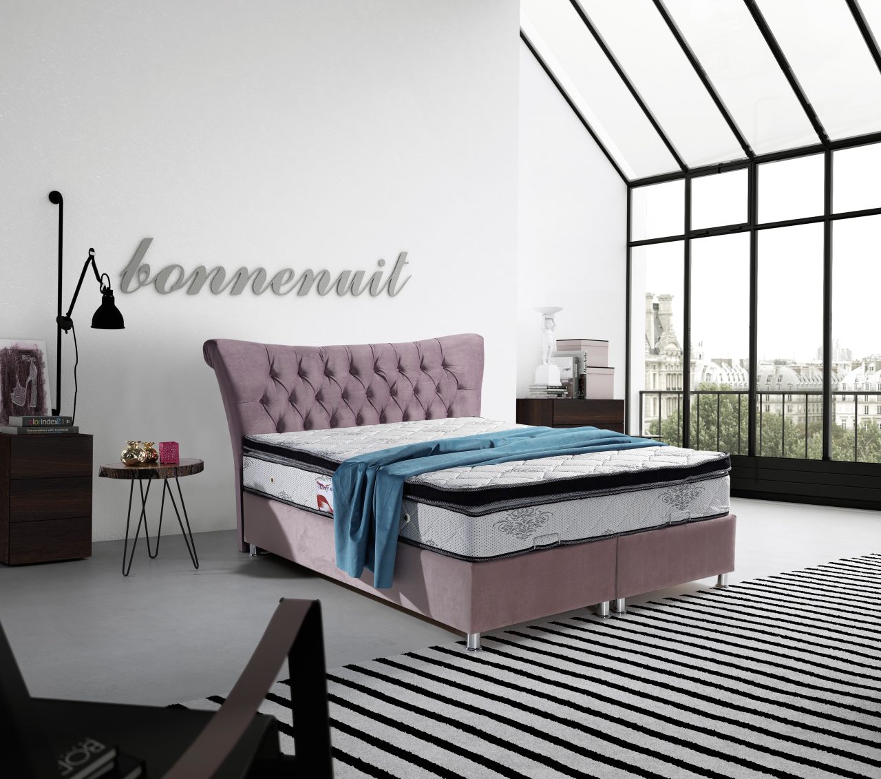 WN Gondol Baza Başlık Yatak Odası Karyola 90x190 Takımı