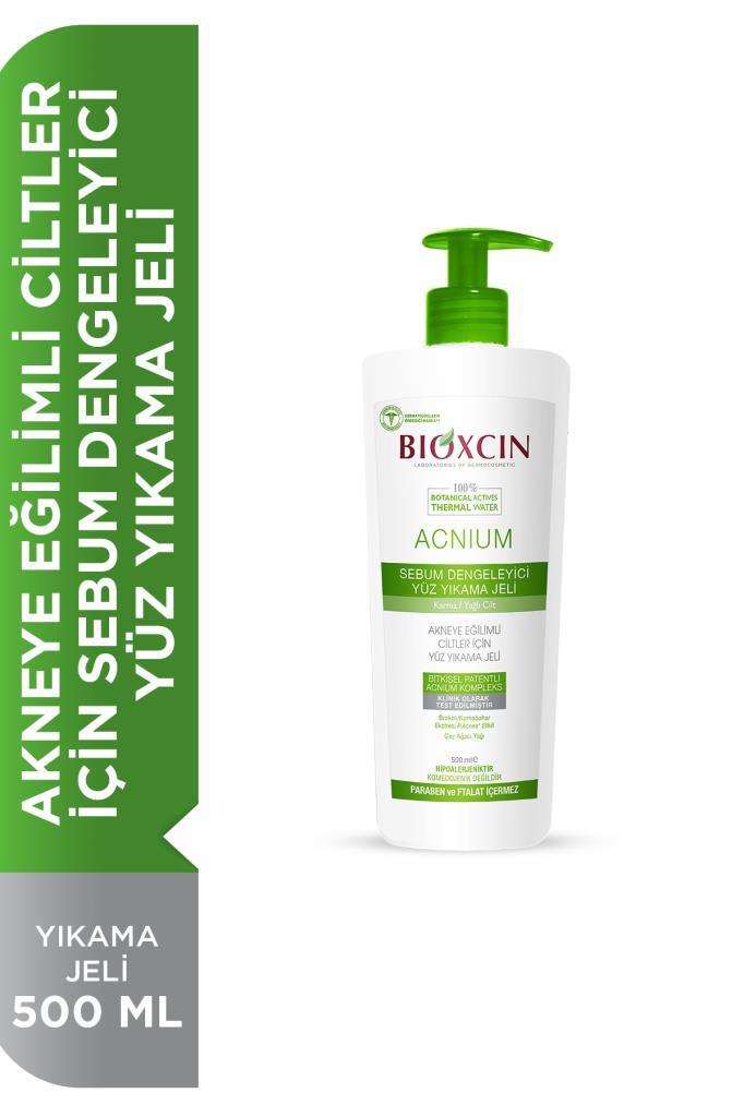 Bioxcin Acnium Sebum Dengeleyici Yuz Yikama Jeli 500ml Evde Eczane