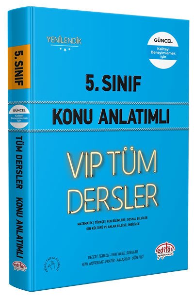 Editör Yayınevi 5. Sınıf VIP Tüm Dersler Konu Anlatımlı Mavi Kitap