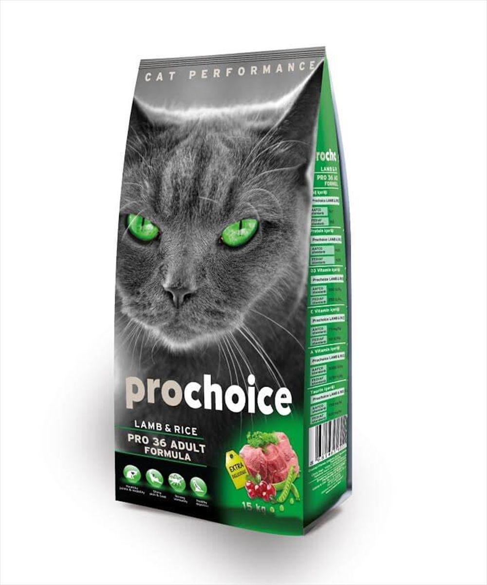 Pro Choice Pro 36 Lamb&Rice Kuzu Etli Yetişkin Kedi Maması 15 Kg