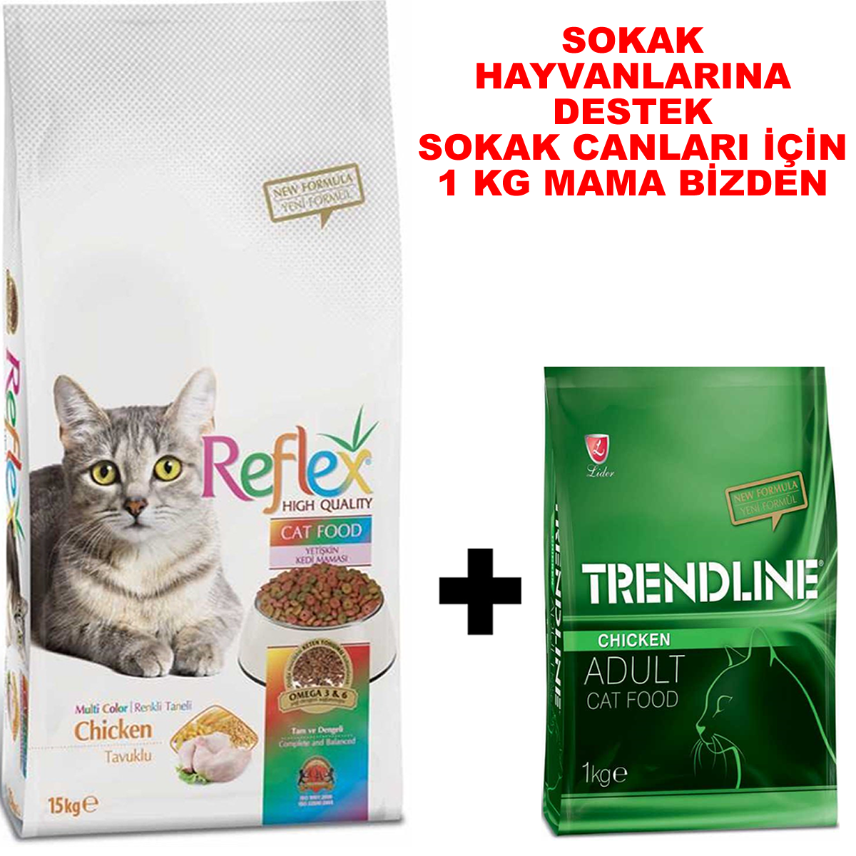 Reflex Multi Color Yetişkin Kuru Kedi Maması 15 Kg + 1 Kg Mama Hediyeli