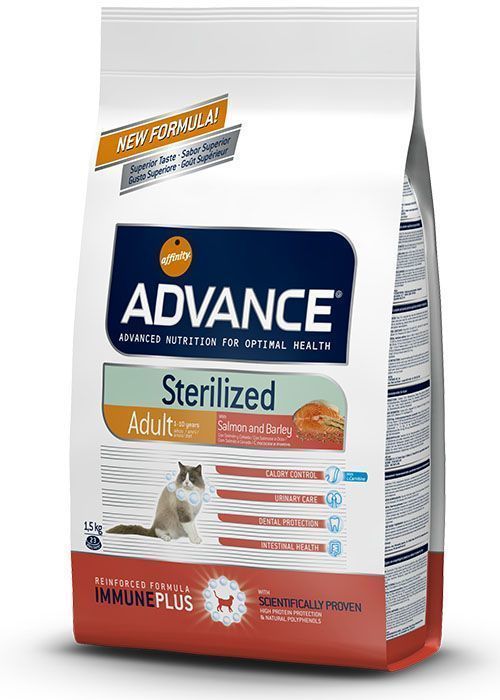 Advance Sterilised Somonlu Kısırlaştırılmış Yetişkin Kedi Maması 1,5 Kg