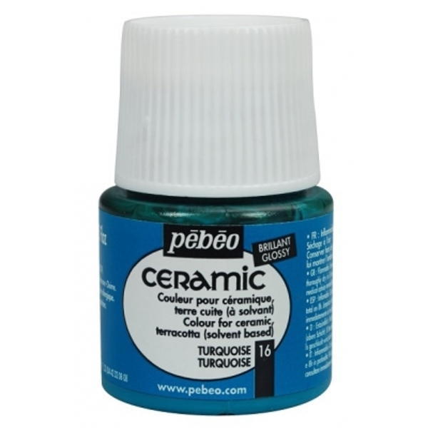 Pebeo Cam Ceramic Seramik Boyası 16 Turquoise-Turkuaz 45ML. Pebeo Cam Ceramic Seramik Boyası 16 Turquoise-Turkuaz 45ML.