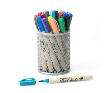 Artline Supreme Brush Marker Fırça Uçlu Kalem 20 Renk Kalemlik Hediyeli Set
