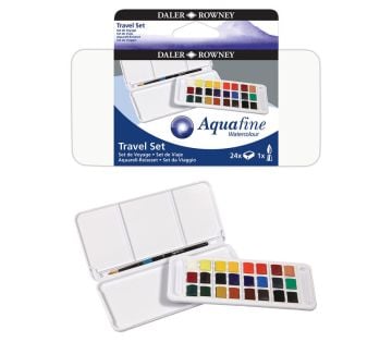 Daler Rowney Aquafine Travel Set 24 Renk Sulu Boya