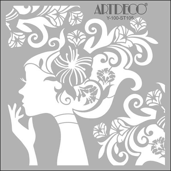 Artdeco Stencil 30x30cm Çiçek Kız 105 Fiyatları