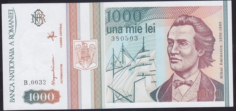 Romanya 1000 Lei 1993 Cil