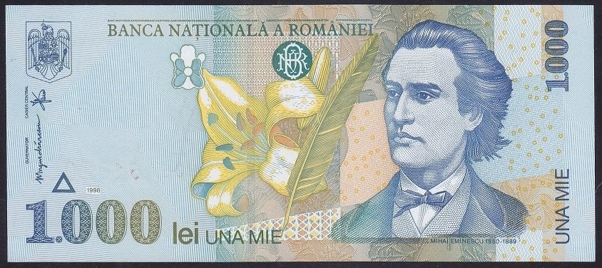 Romanya 1 000 Lei 1998 Cil