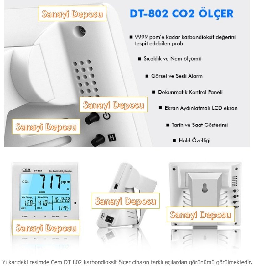  DT-802 Hava Kalitesi Ölçüm Cihazı | Karbondioksit Ölçer