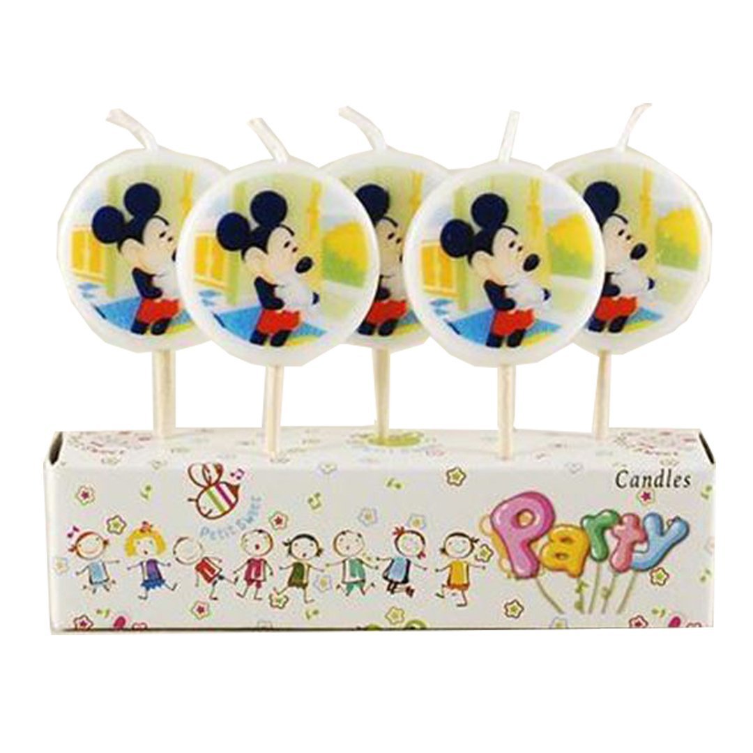Mickey Mouse Kürdan Mum 5 adet Mickey Mouse Doğum Günü Parti Malzemeleri