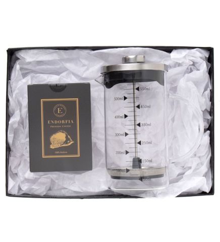 Borosilikat 600 Ml French Press ve Filtre Kahve Siyah