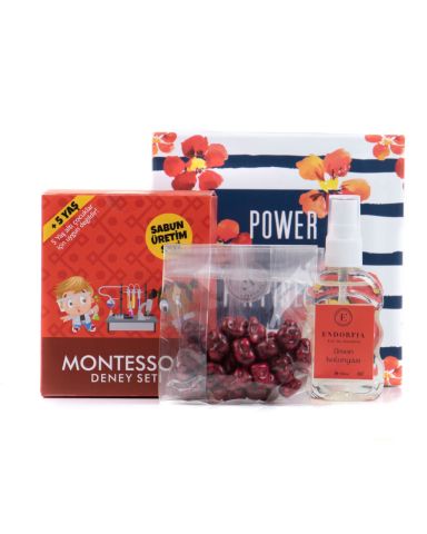 Montessori Sabun Üretim Bögürtlen Draje - 50 ML 80c Sprey Kolonyalı Set Lüks Taslama Kapaklı Hediye Kutusu