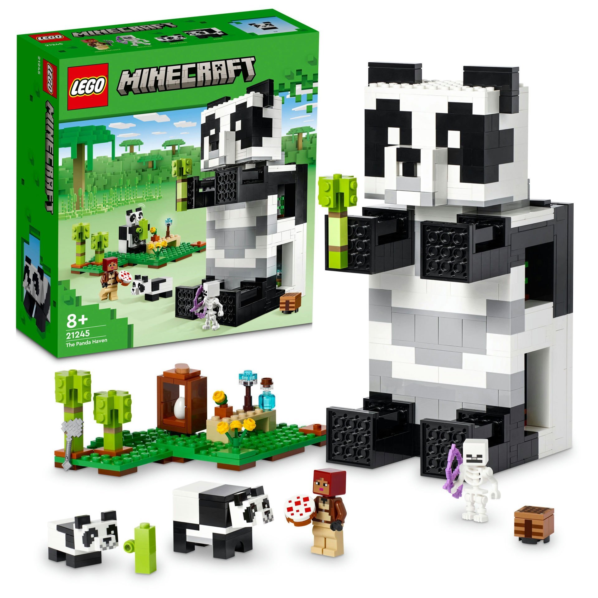 LEGO® Minecraft® Panda Barınağı 21245 Oyuncak Yapım Seti (553 Parça)
