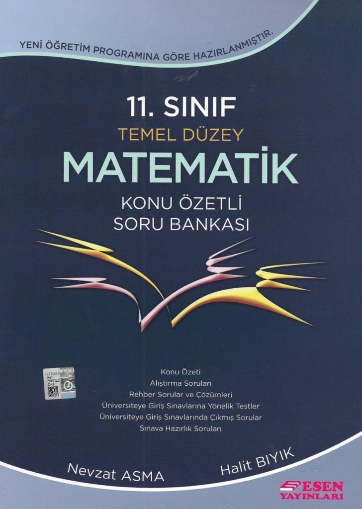 11.Sınıf Temel Düzey Matematik Konu Özetli Soru Bankası Esen Yayınları ...