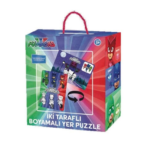 Pj Masks Çift Taraflı Boyamalı Yer Puzzle