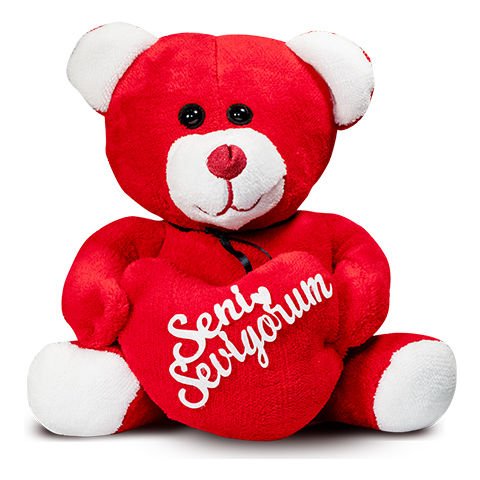 Elif'im Home Collection Seni Seviyorum Yazılı Pelüş Ayıcık