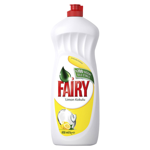 fairy 650 ml sıvı bulaşık deterjanı limon