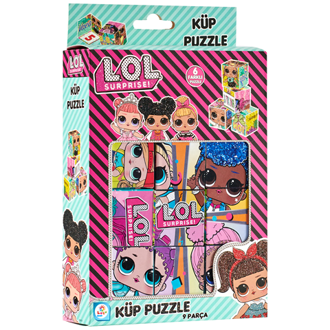 Laço Kids L.O.L Surprise 9 Parça Küp Puzzle