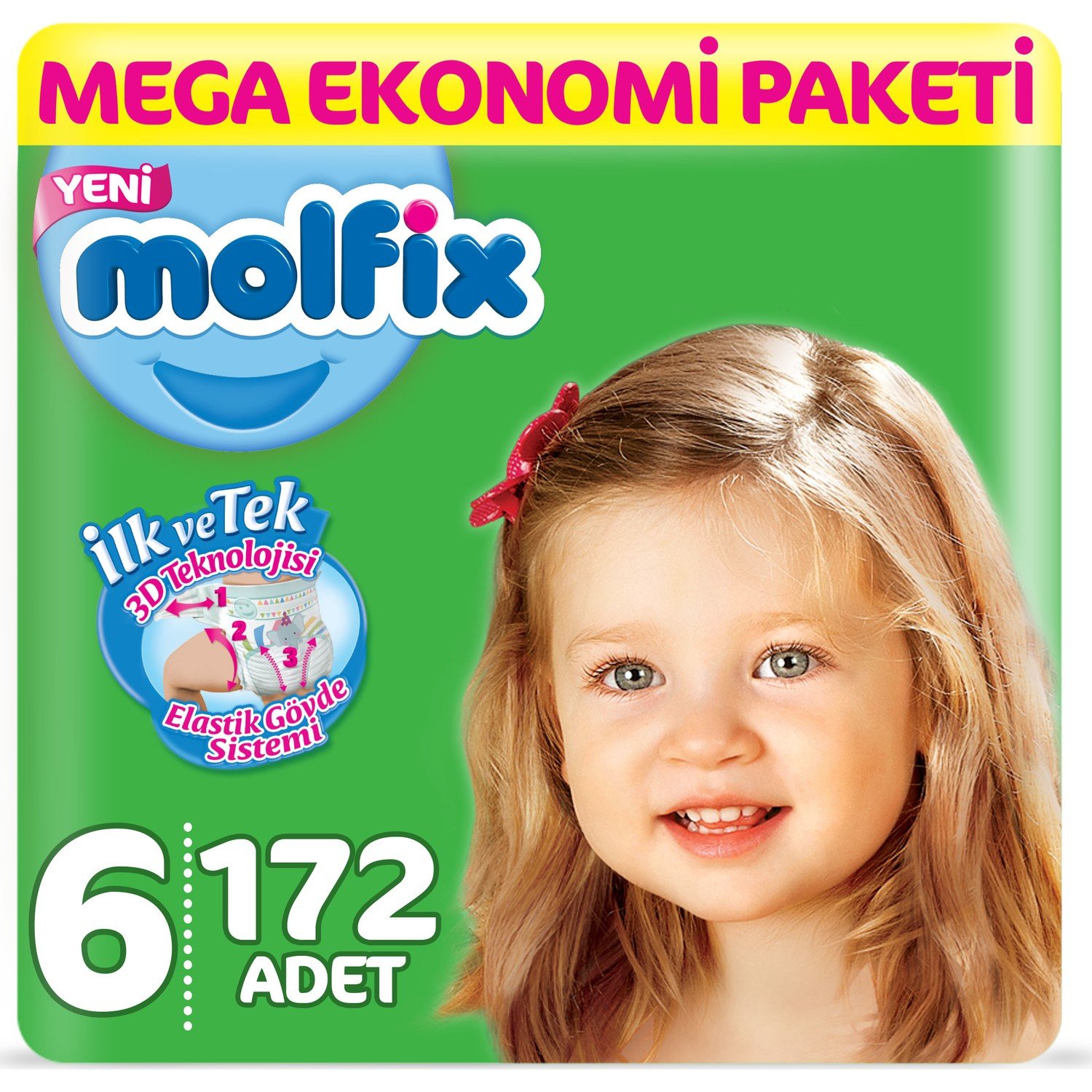 Molfix Ultra Avantaj Paketi 6 Numara XL Bebek Bezi (15+Kg 172 Adet