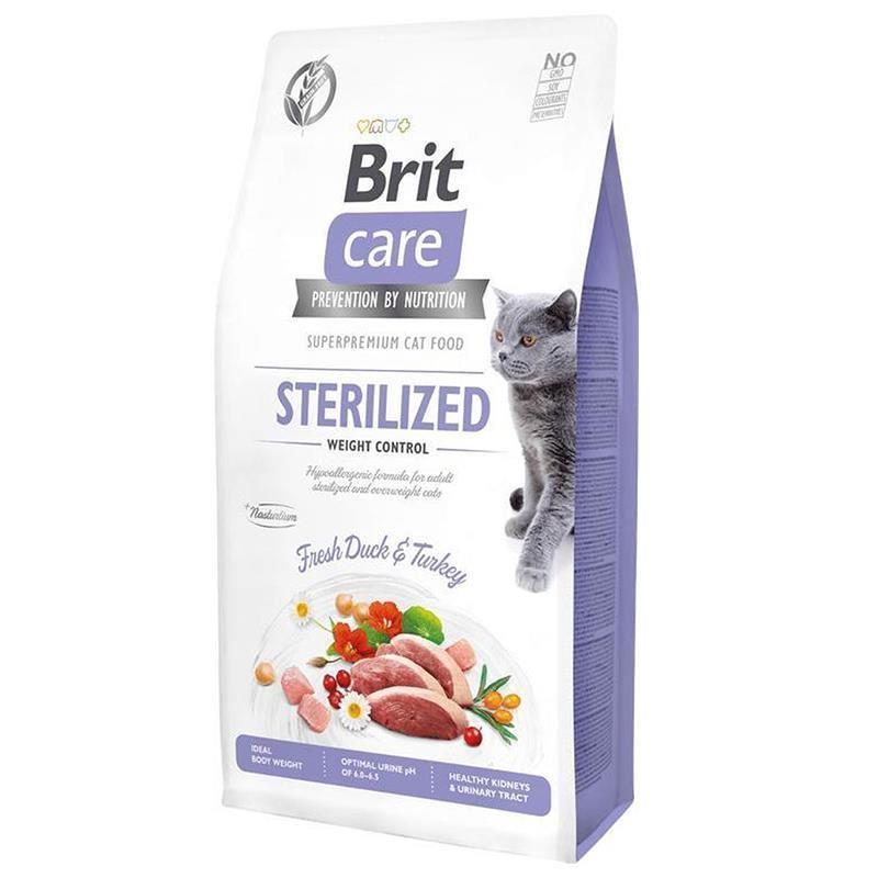Brit Care Kilo Kontrolü için Ördekli Tahılsız Kısırlaştırılmış Kedi