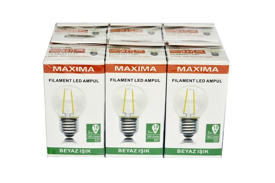 aşağı Batı Settlers  Maxima 2W Filament Led Ampul -E27 Beyaz Işık 6'Lı Paket Fiyatı - eMaxima,  Yeni Nesil Aydınlatma